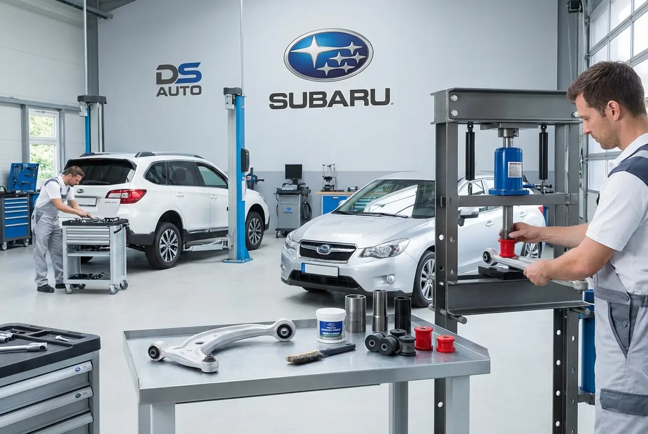 Замена сайлентблоков передних рычагов Subaru в автосервисе «DS Auto» в Жуковском
